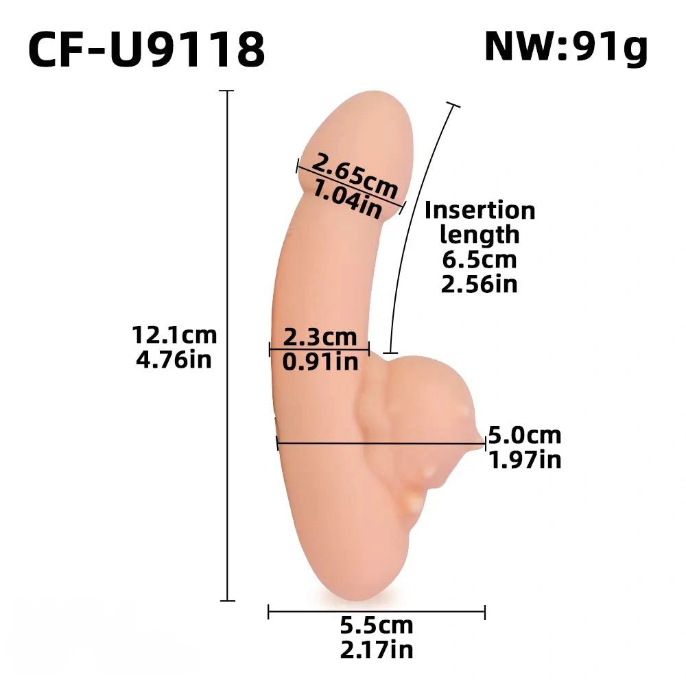 Flesh cute pet shaped vibrating dildo