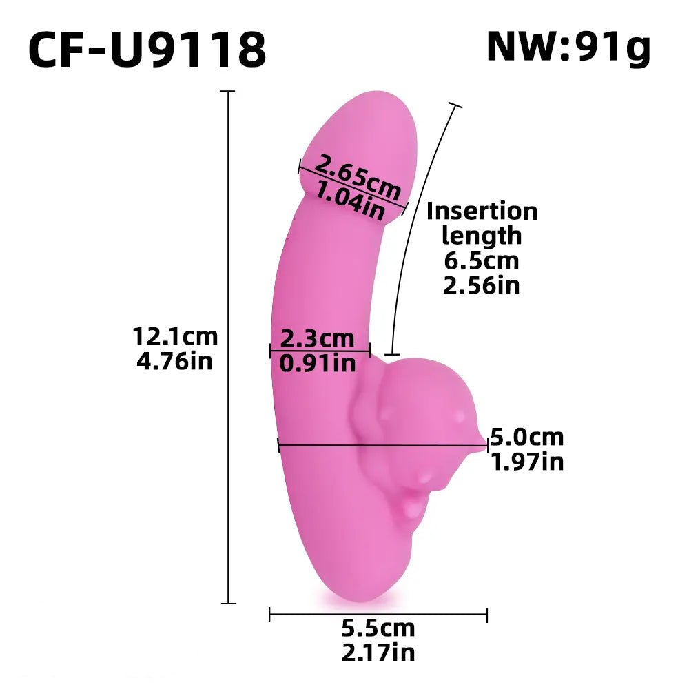 Pink cute pet shaped vibrating dildo