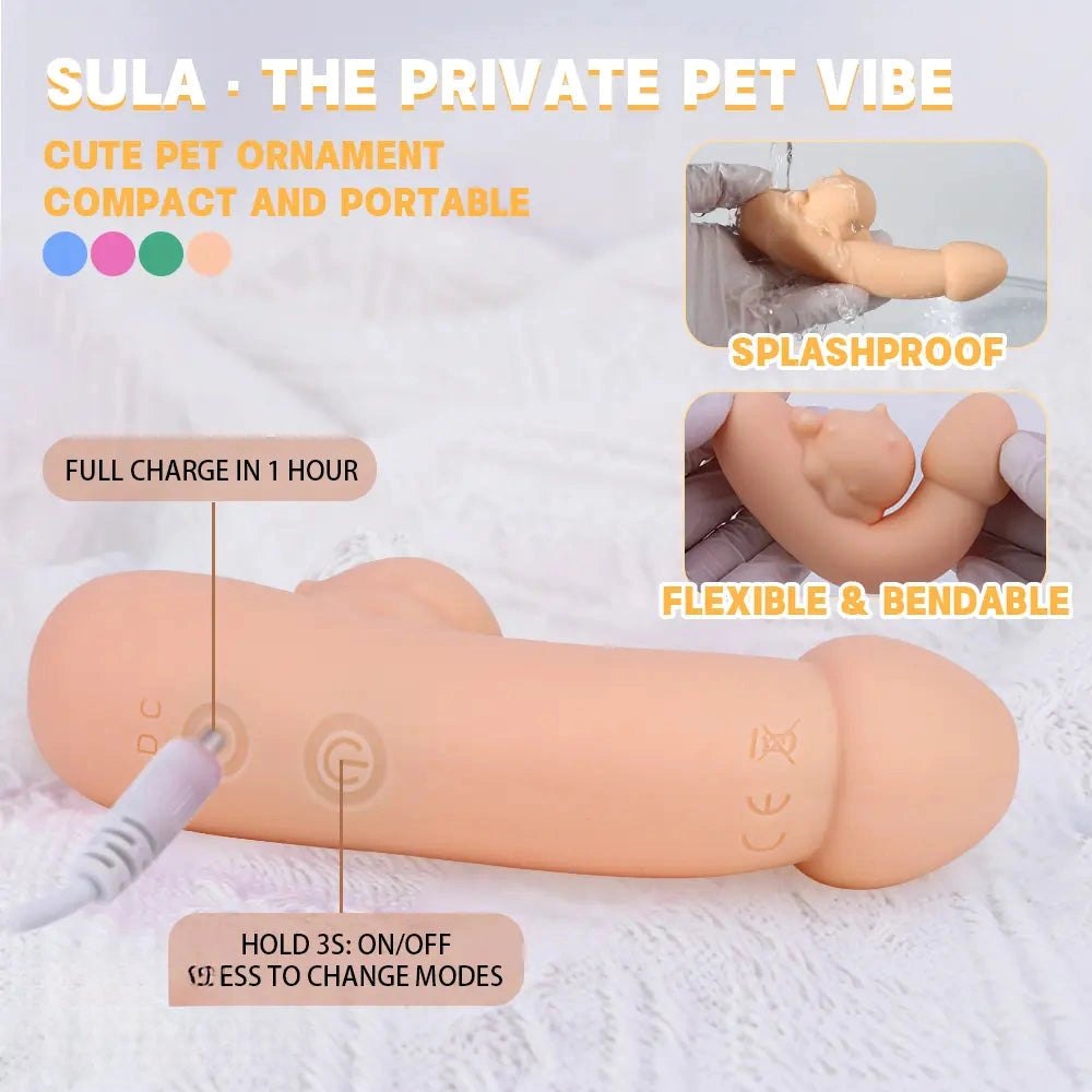 Cute pet shaped vibrating dildo, photo 3