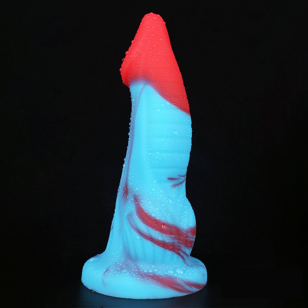 Blue and red mix color fantasy dildo, photo 10