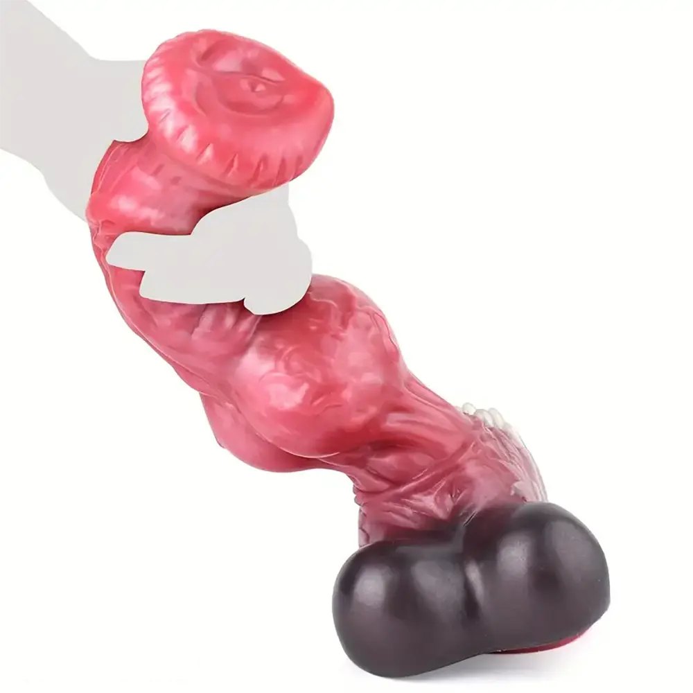 Mixed color knotted dog dildo, photo 4