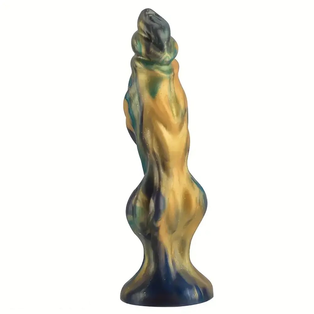 Mixed color silicone knotted animal dildo, photo 1
