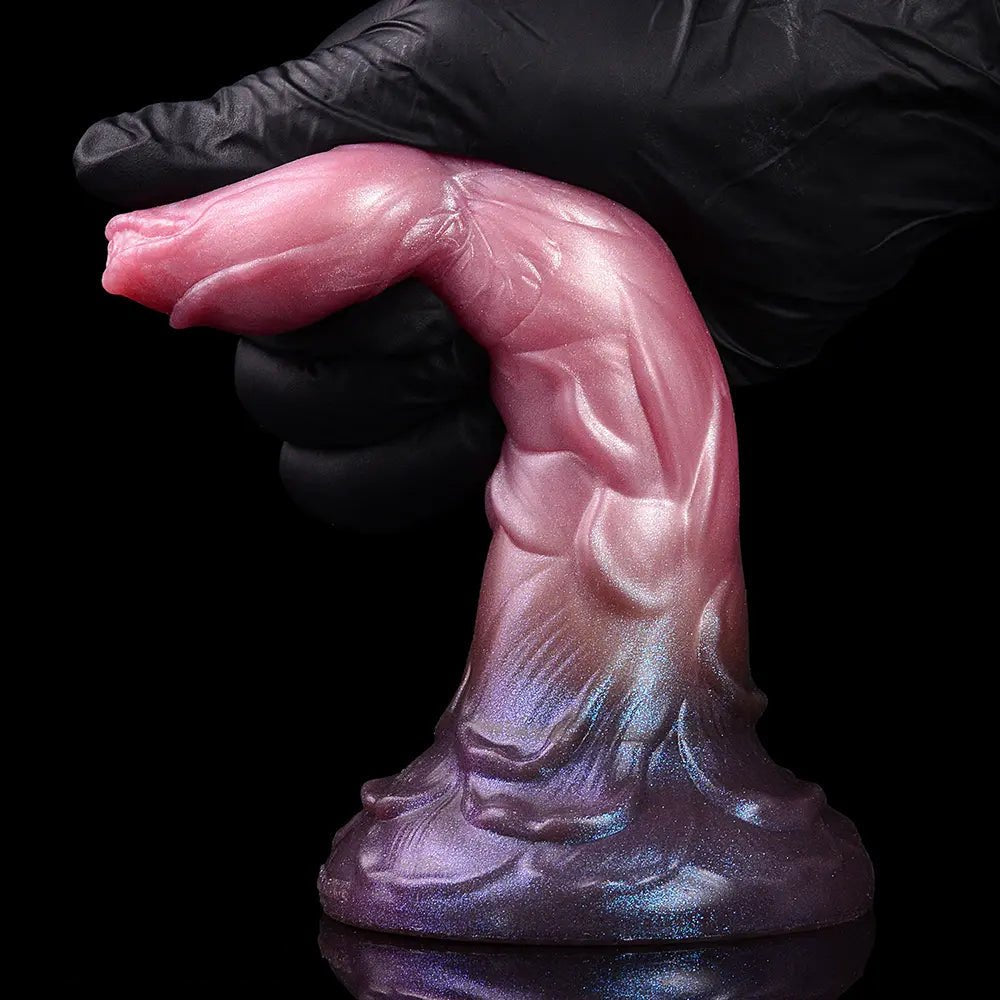 Mixed color silicone fantasy dildo, photo 14
