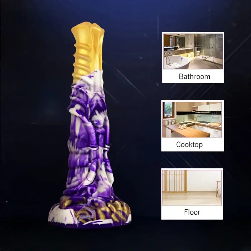 Mixed tone realistic silicone dildo, photo 1
