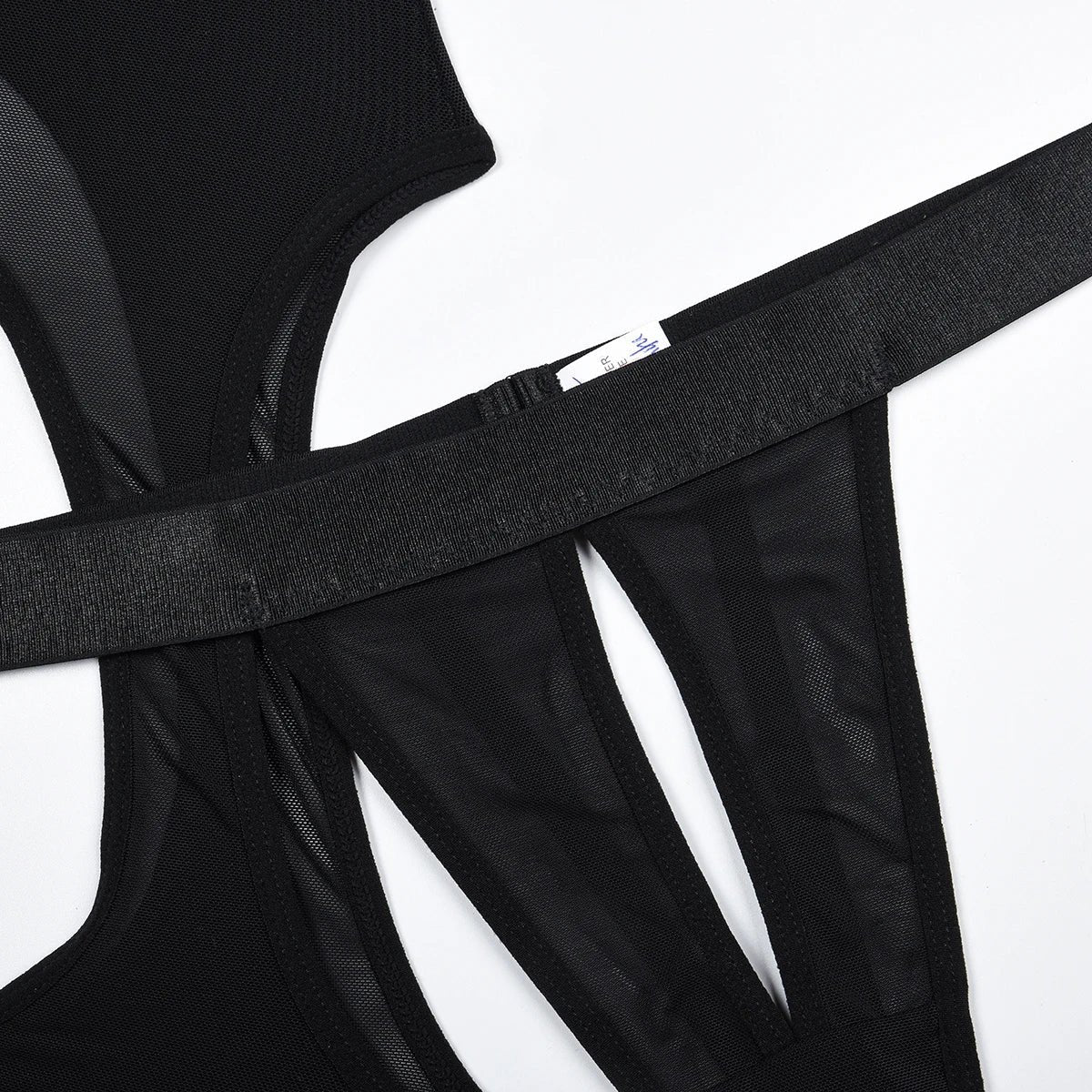 Modern mesh choker garter belt set, photo 7