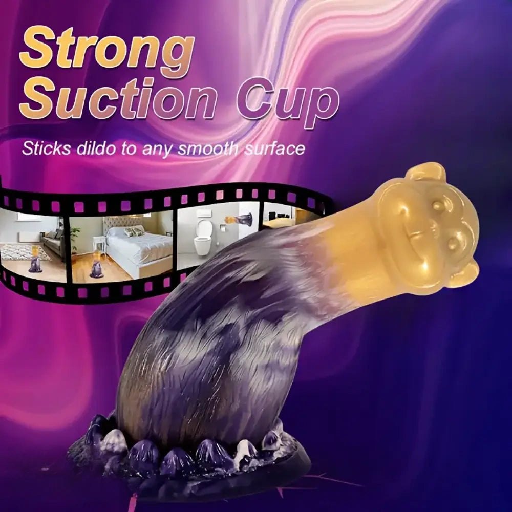 Purple and gold monkey animal dildo, photo 4