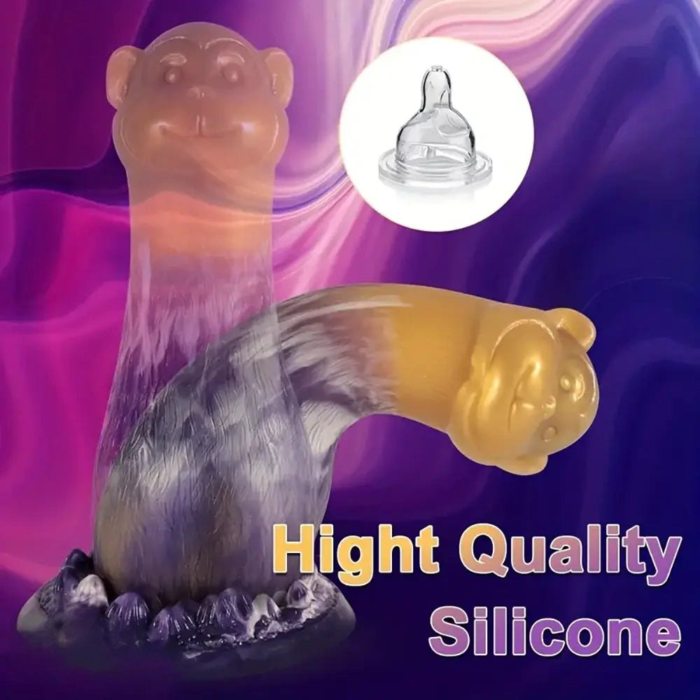 Purple and gold monkey animal dildo, photo 6