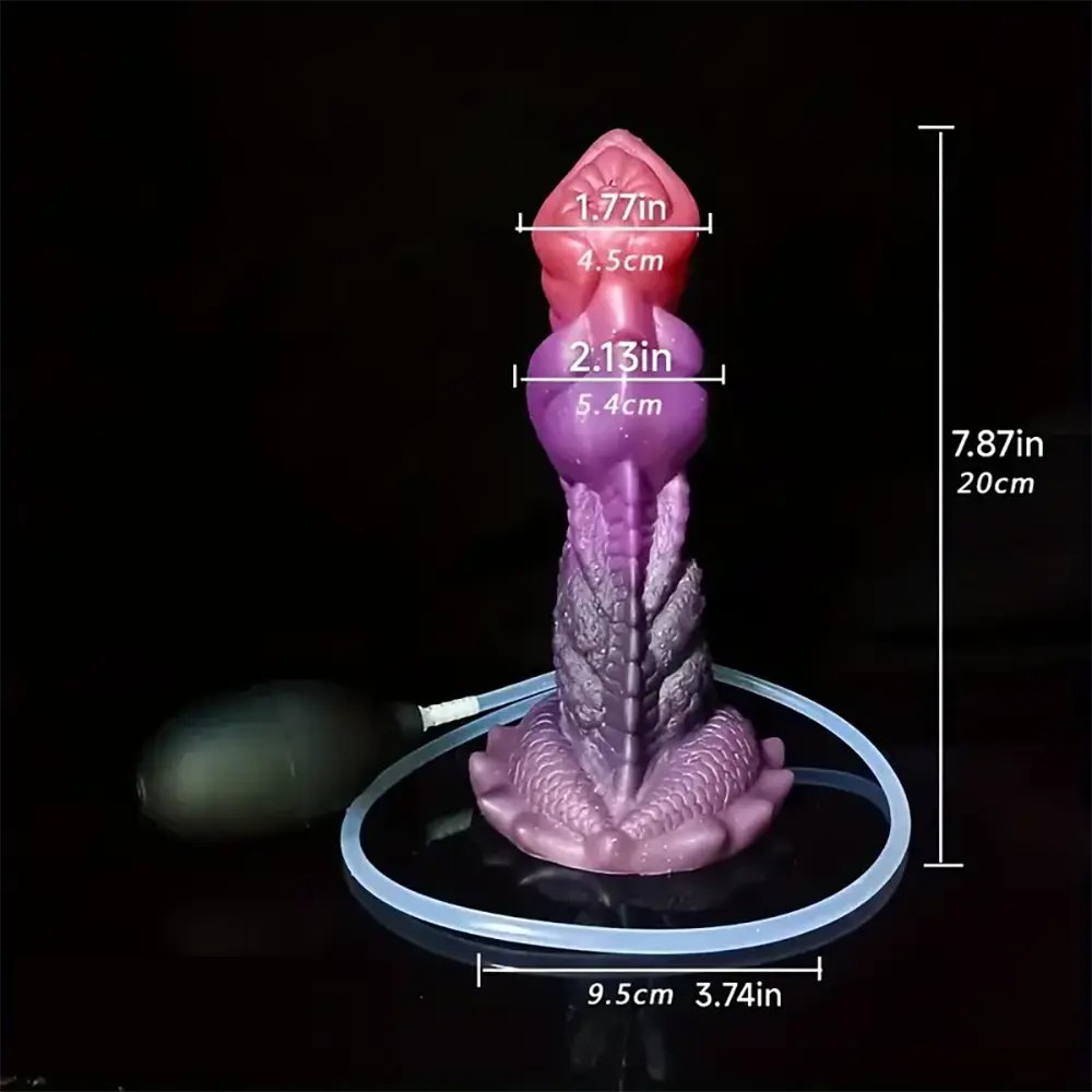 Fantasy monster dildo with textured bloom base, photo 7