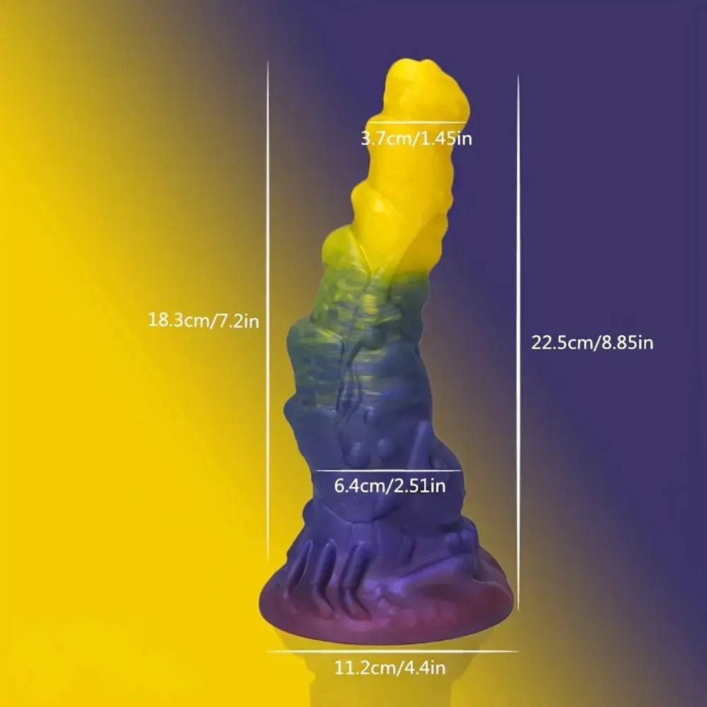 Mixed color silicone monster creature dildo, photo 6