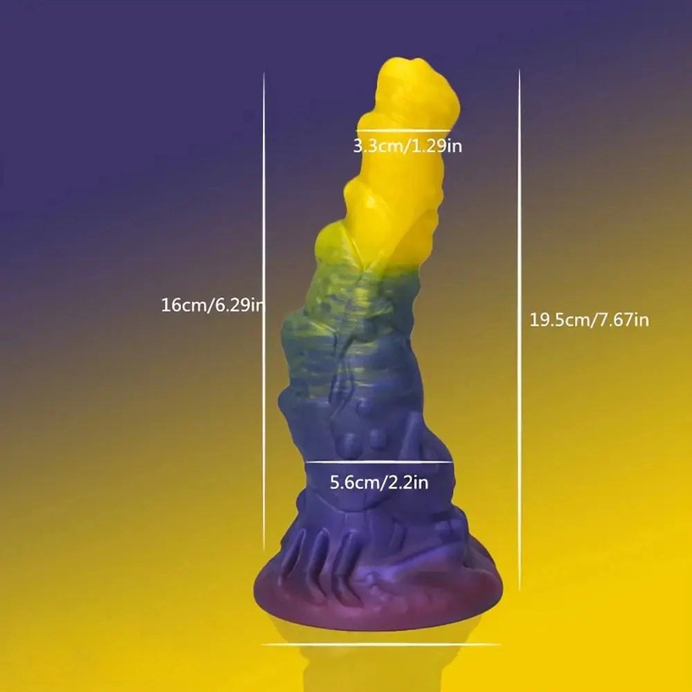 Mixed color silicone monster creature dildo, photo 7