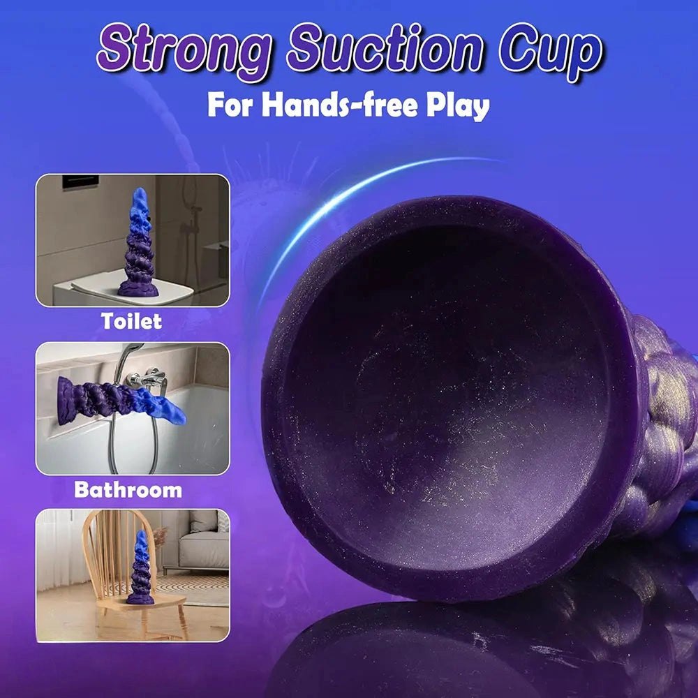 Blue and purple ombre monster fantasy dildo, photo 6