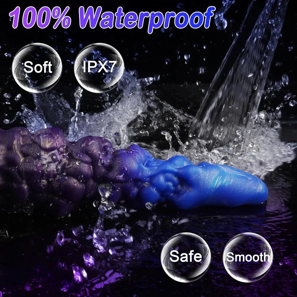 Blue and purple ombre monster fantasy dildo, photo 7