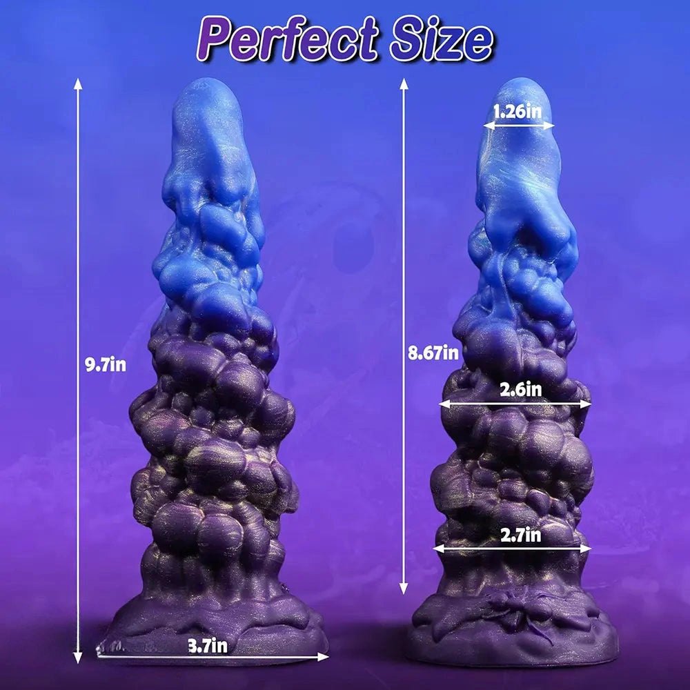 Blue and purple ombre monster fantasy dildo, photo 8