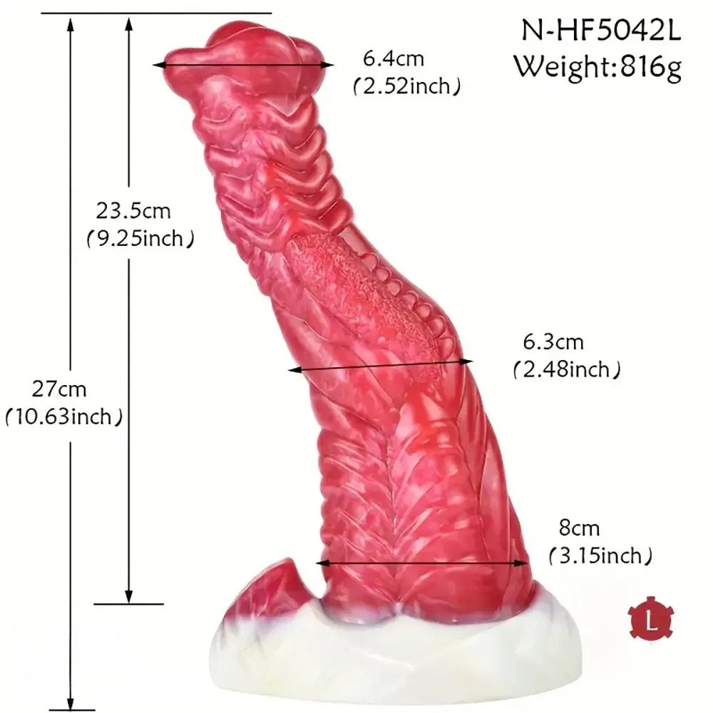 Colorful silicone monster fantasy dildo, photo 10