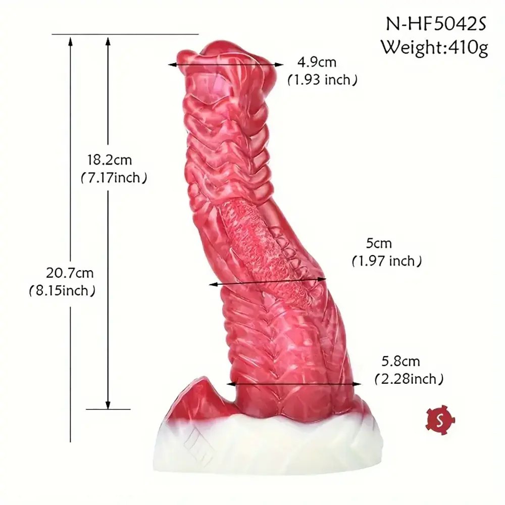 Colorful silicone monster fantasy dildo, photo 8