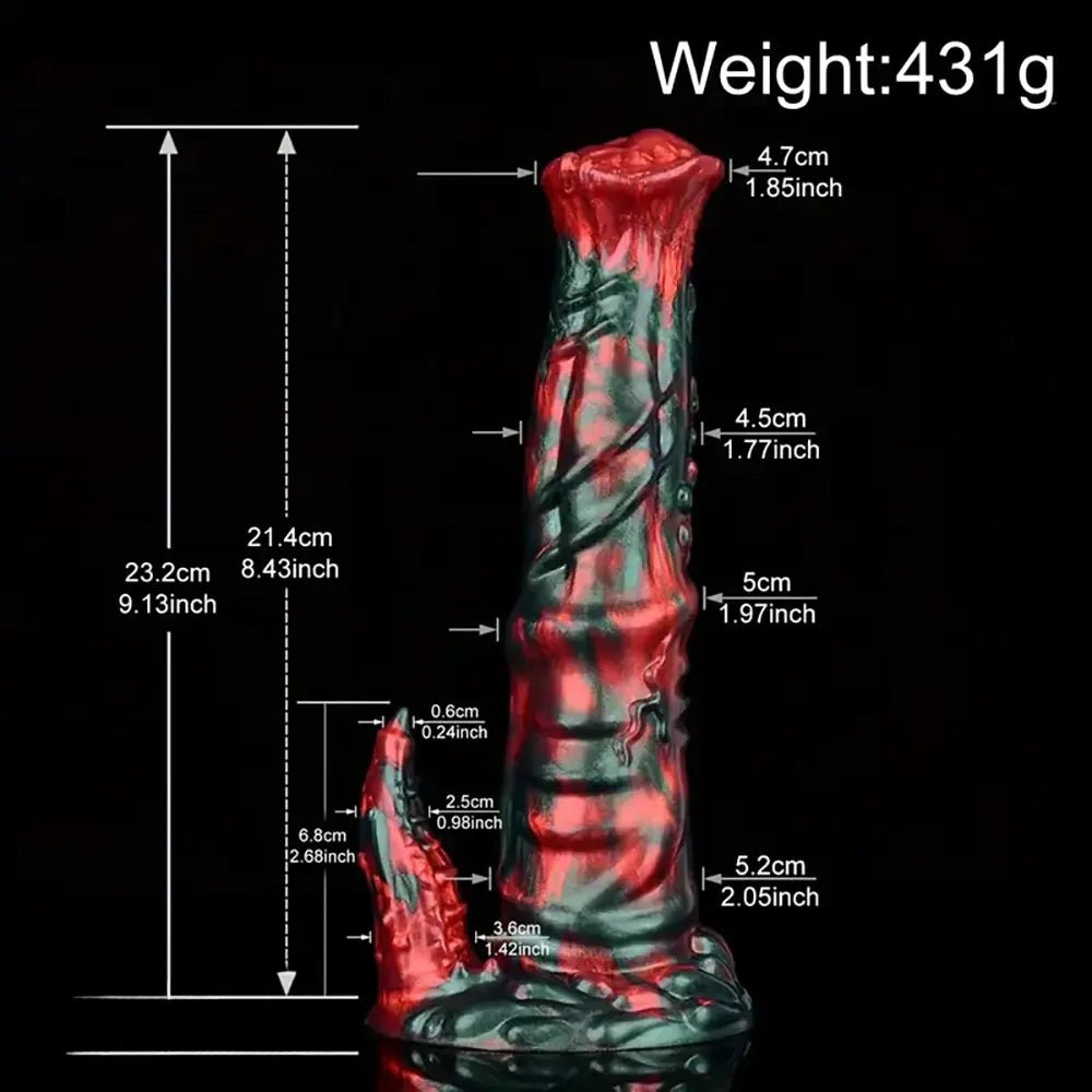 Colorful monster fantasy suction cup dildo, photo 3