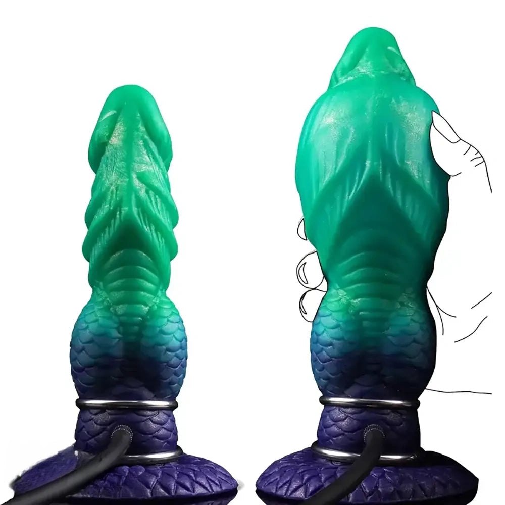 Ombre monster knot fantasy silicone dildo, photo 1