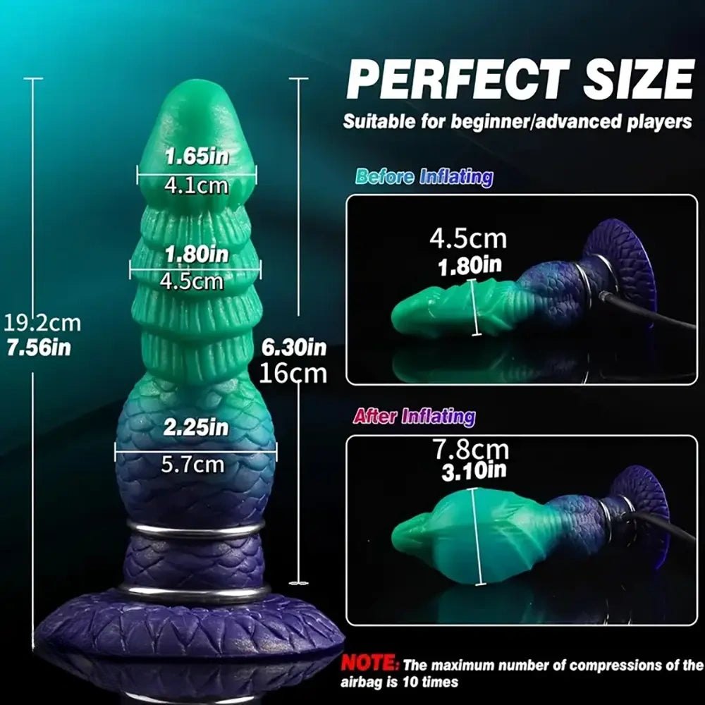 Ombre monster knot fantasy silicone dildo, photo 4