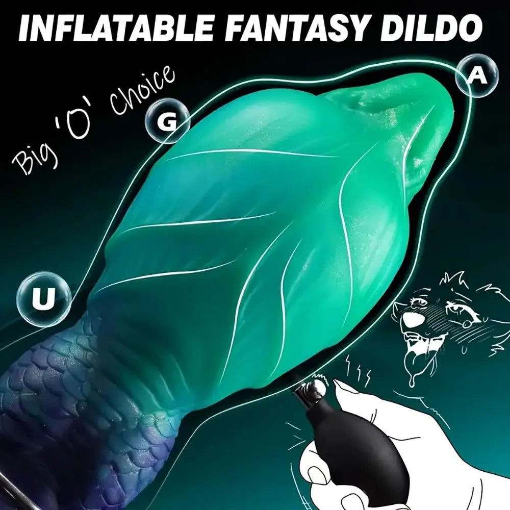 Ombre monster knot fantasy silicone dildo, photo 5