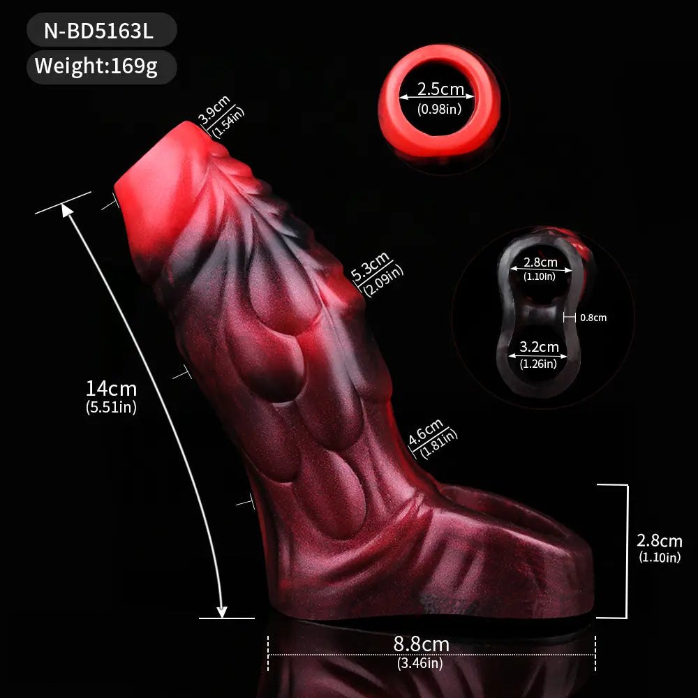 Mixed color silicone monster scale sleeve, photo 16