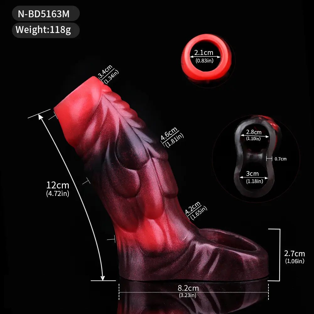 Mixed color silicone monster scale sleeve, photo 17