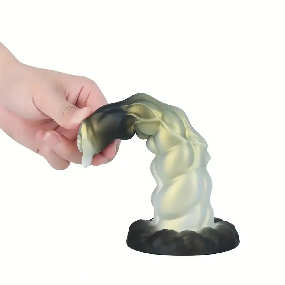 Ombre monster-textured fantasy dildo, photo 3