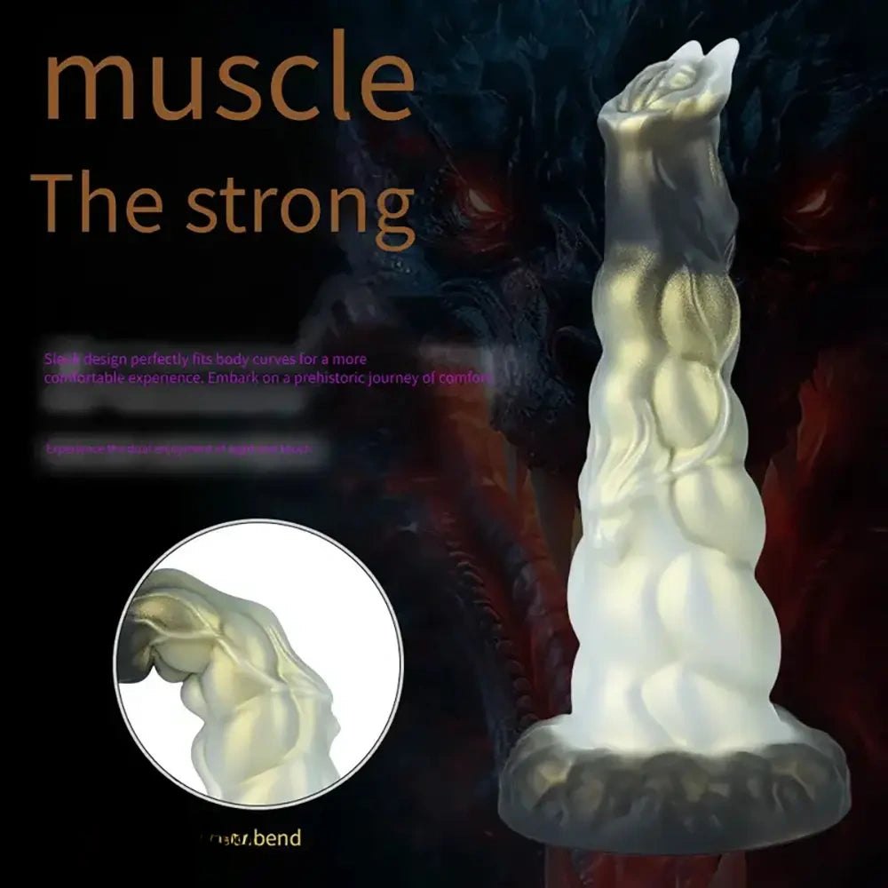 Ombre monster-textured fantasy dildo, photo 4