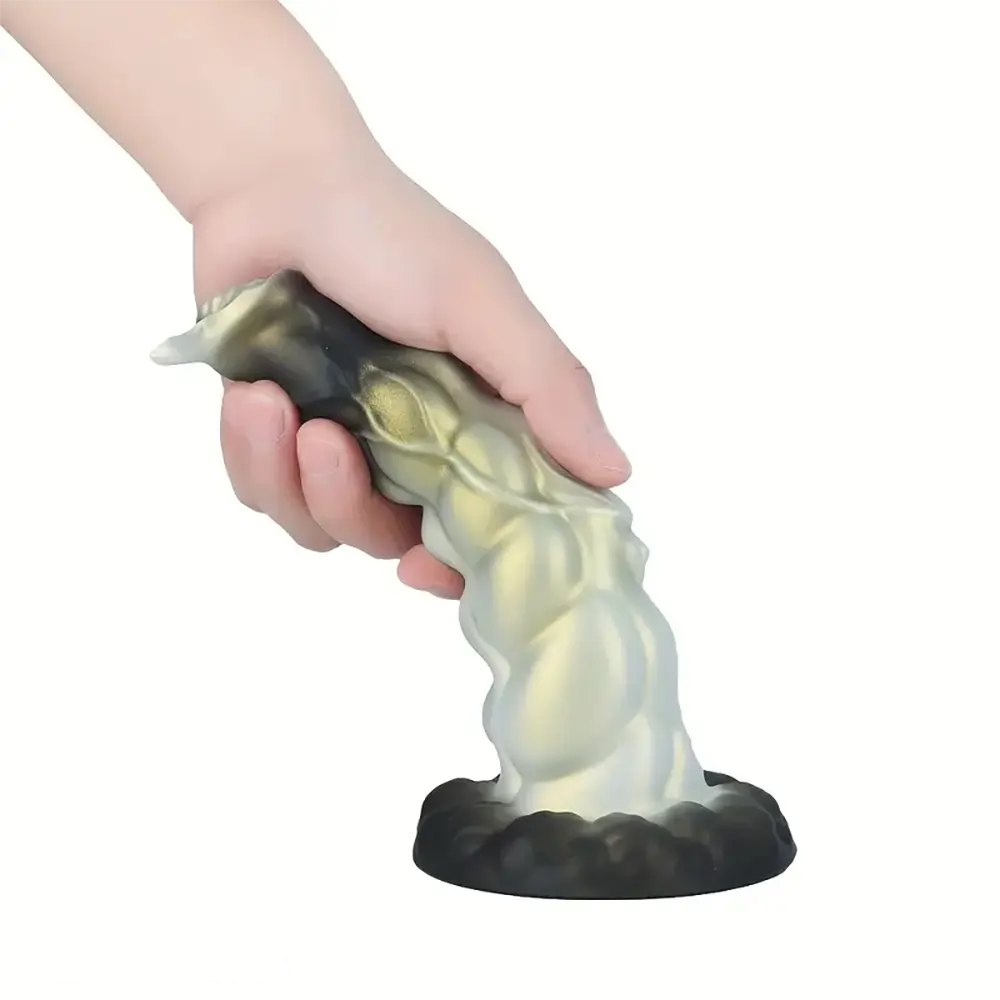 Ombre monster-textured fantasy dildo, photo 6