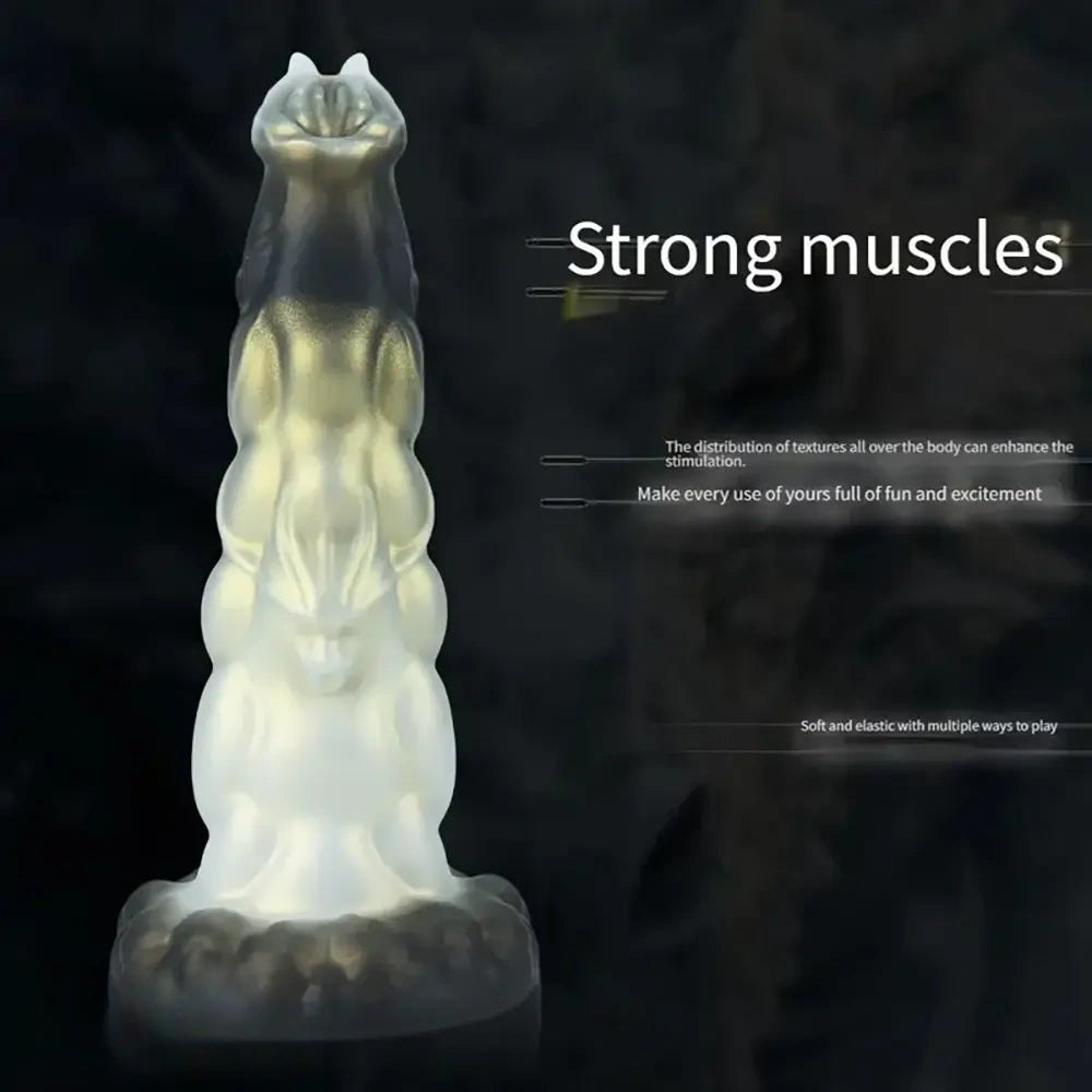 Ombre monster-textured fantasy dildo, photo 7