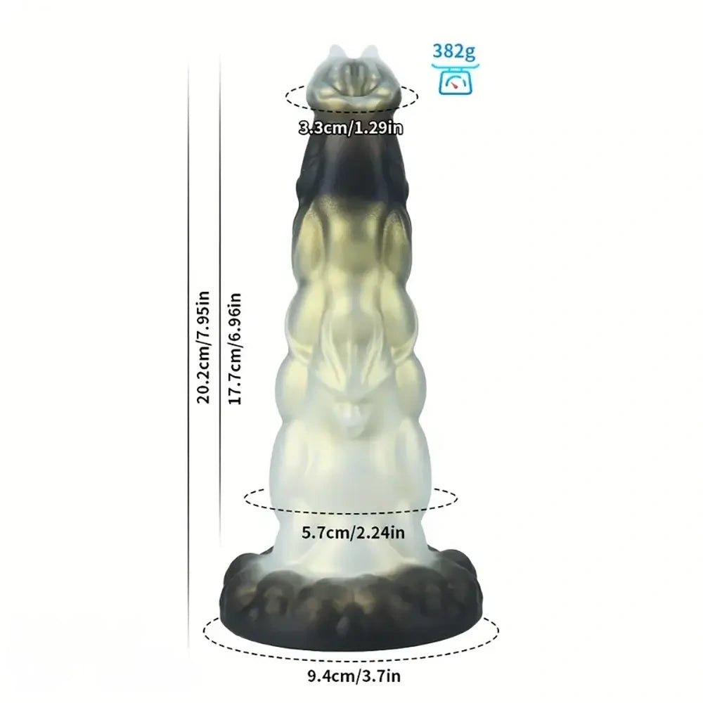 Ombre monster-textured fantasy dildo, photo 8