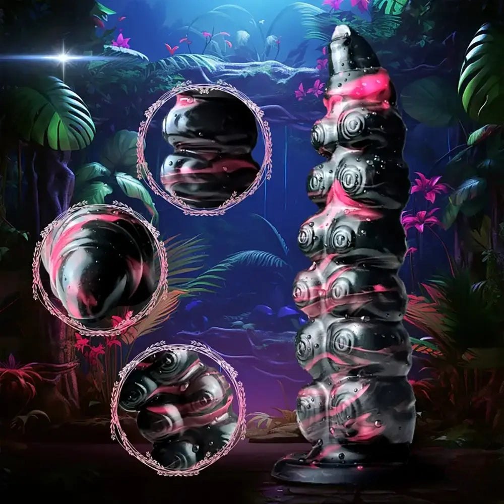 Colorful monster tentacle silicone dildo, photo 3