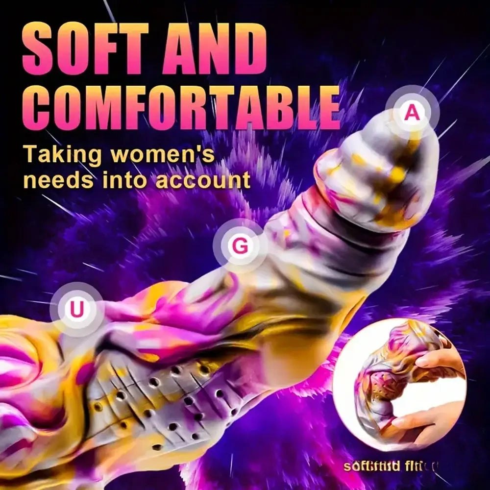 Colorful monster fantasy textured dildo, photo 5