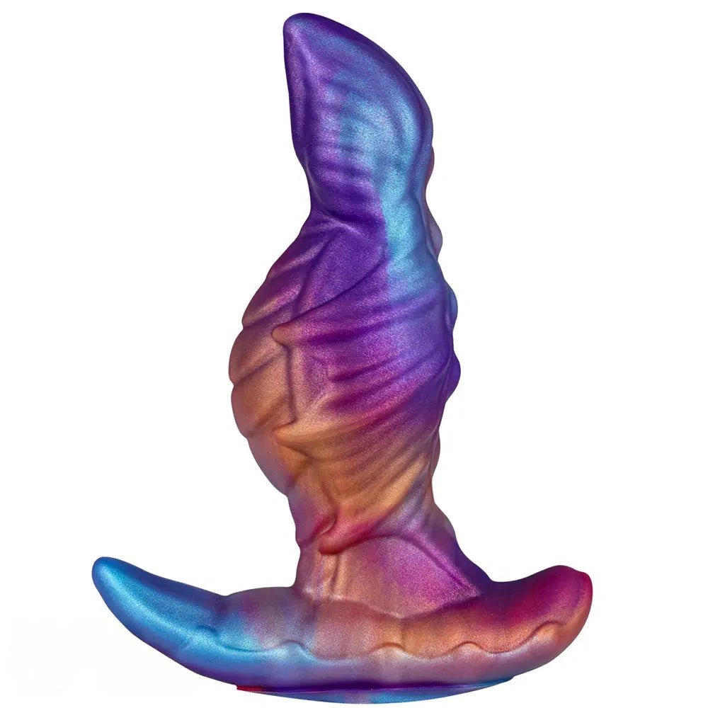 Mixed purple blue and pink fantasy dildo, photo 1