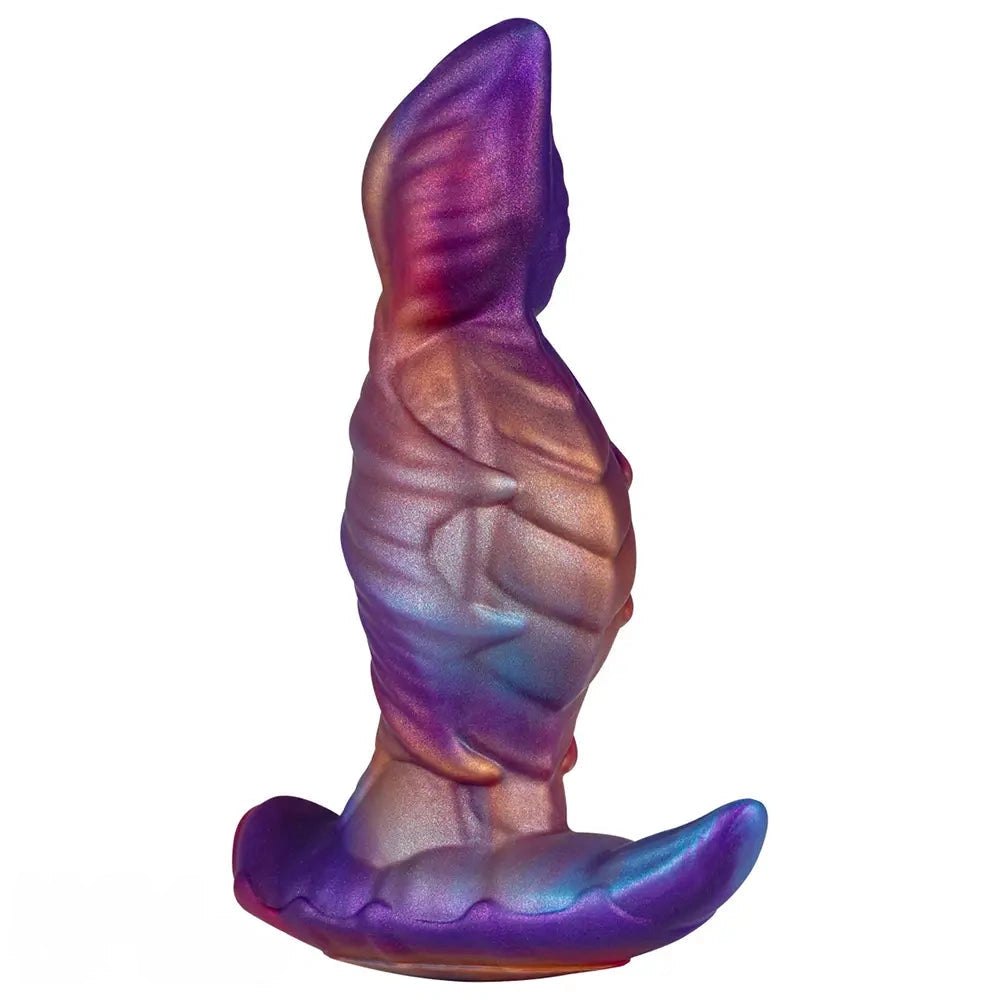 Mixed purple blue and pink fantasy dildo, photo 6