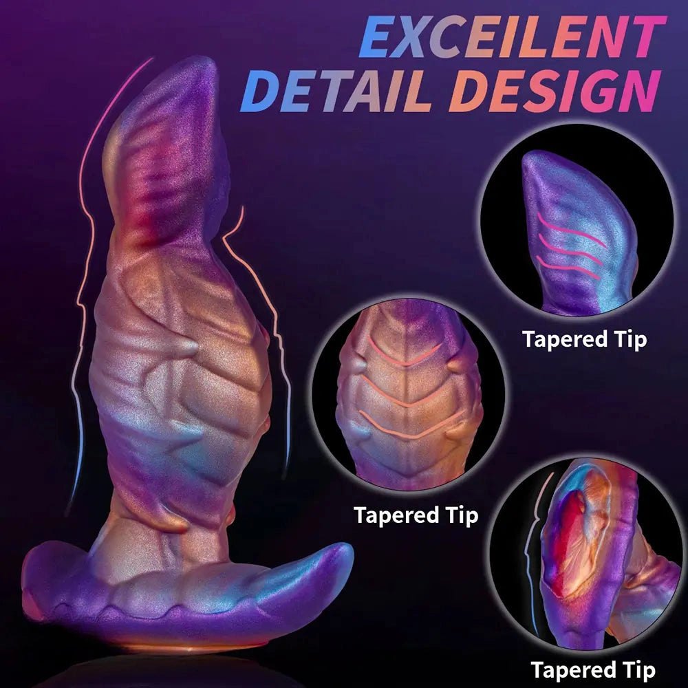 Mixed purple blue and pink fantasy dildo, photo 7