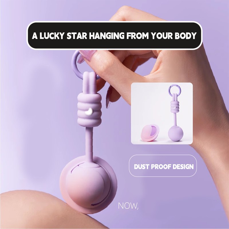 Purple moon-shaped silicone bullet vibrator, photo 5