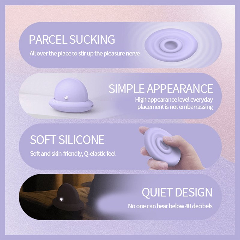 Moon shaped silicone suction vibrator, photo 3