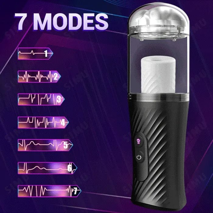 Black automatic suction cup masturbator, photo 2