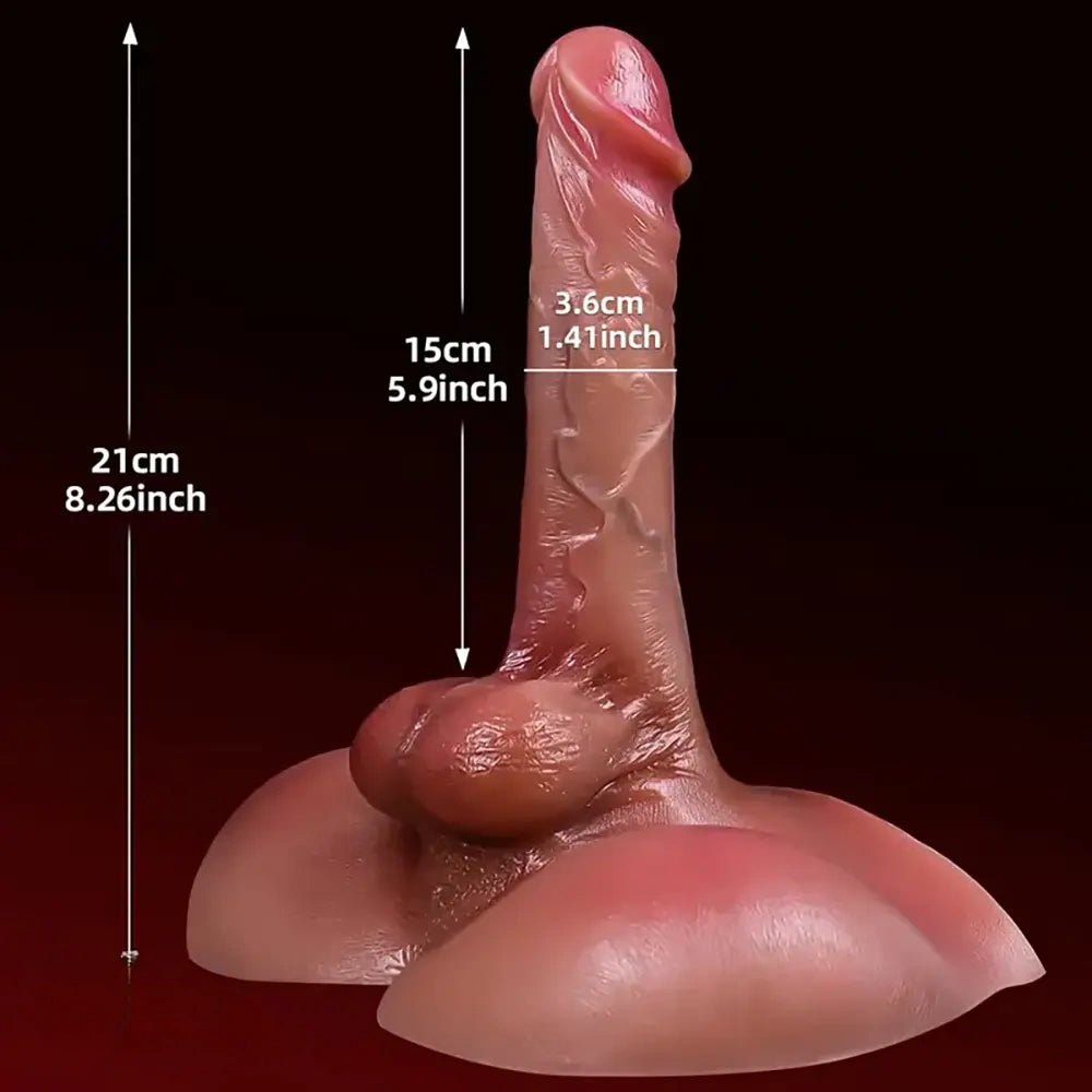Flesh tone mounted silicone dildo torso, photo 4