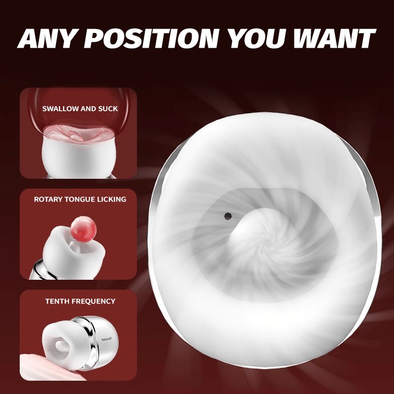 White mouth-shaped suction masturbator capsule, photo 3