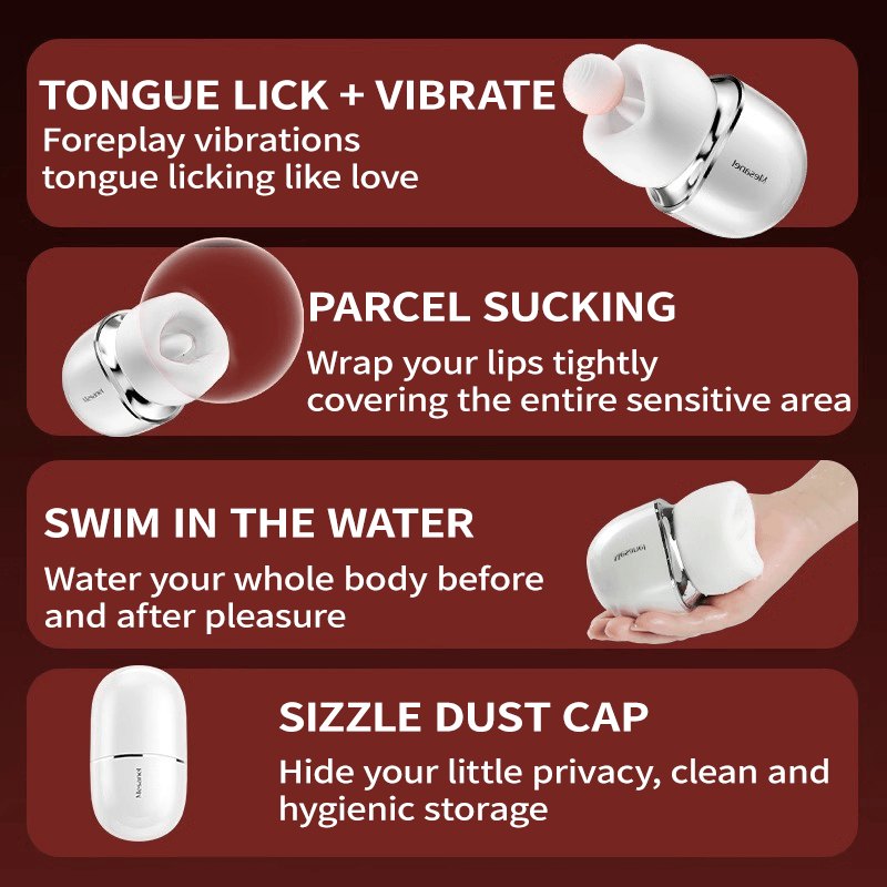 White mouth-shaped suction masturbator capsule, photo 4