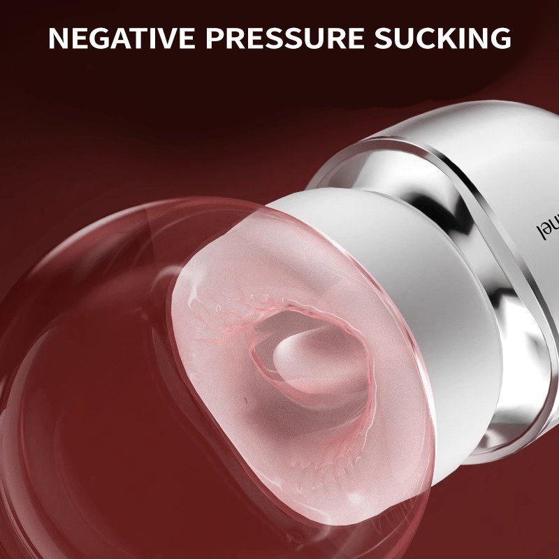 White mouth-shaped suction masturbator capsule, photo 5