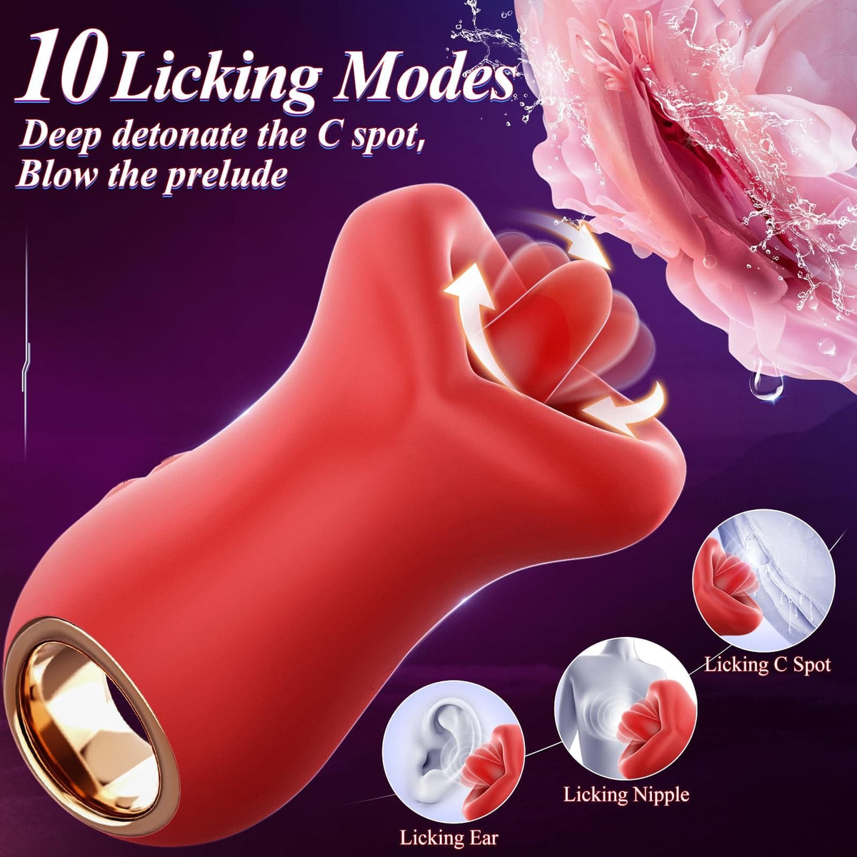 Red mouth-shaped tongue licking toy, photo 2