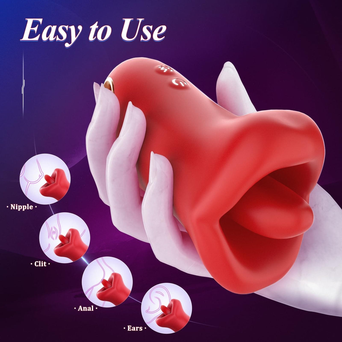 Red mouth-shaped tongue licking toy, photo 6