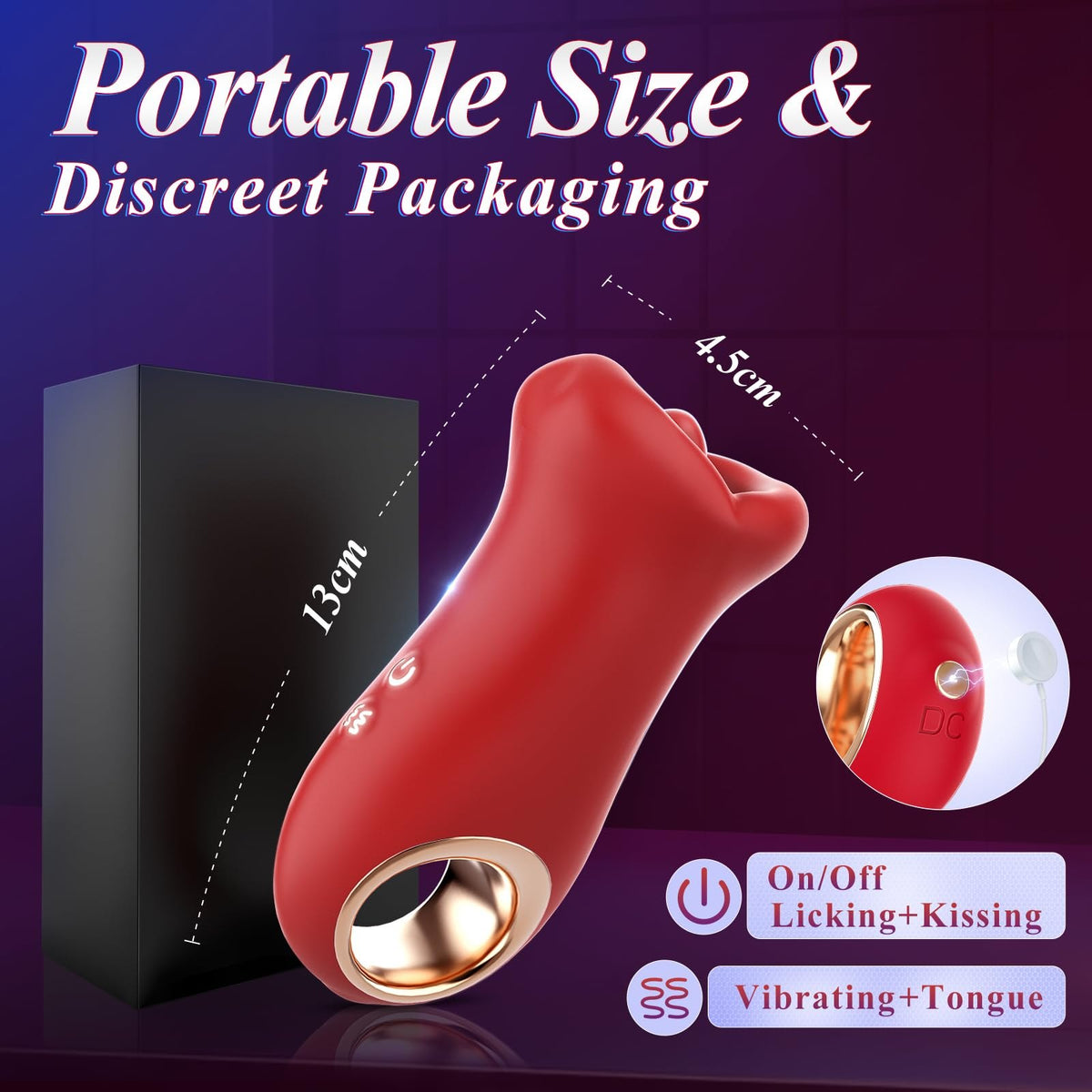 Red mouth-shaped tongue licking toy, photo 7