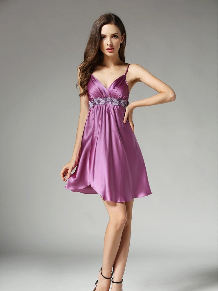 Mulberry silk lace camisole nightgown, photo 2