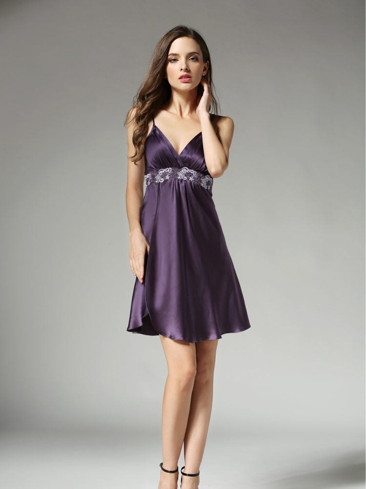 Mulberry silk lace camisole nightgown, photo 8