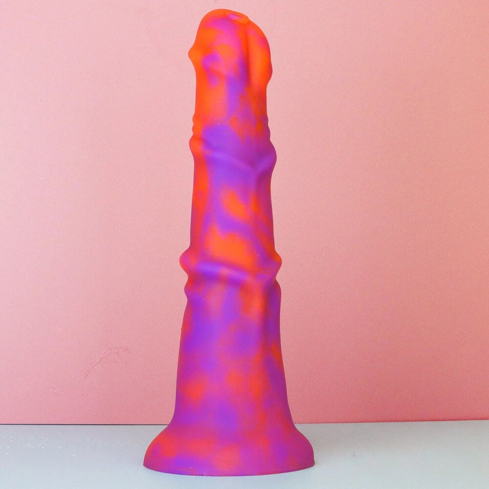 #3 colorful swirl liquid silicone dildo