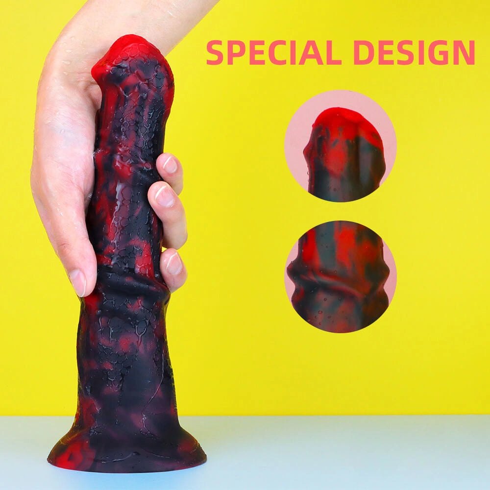 Colorful swirl liquid silicone dildo, photo 7