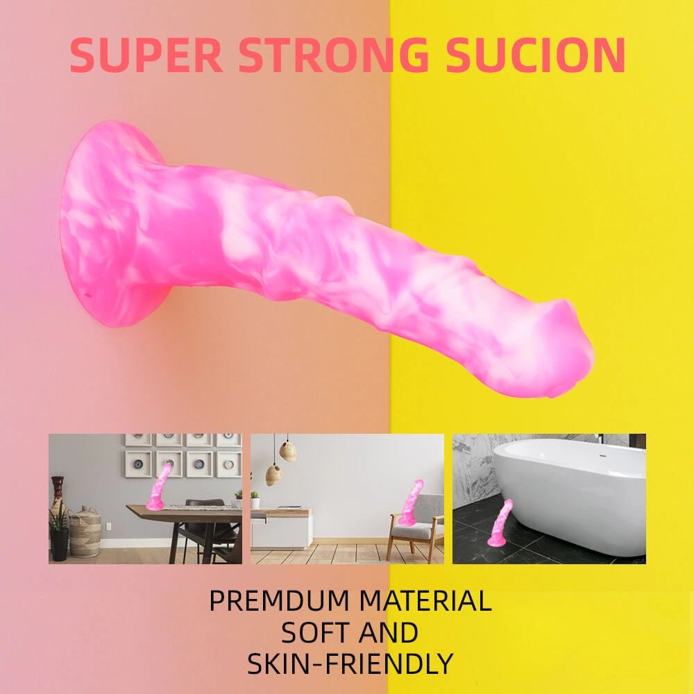 Colorful swirl liquid silicone dildo, photo 8